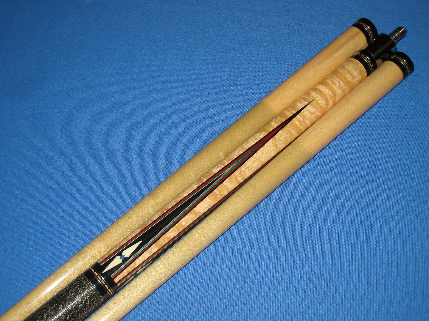 FS: Tim Scruggs Custom 4 Point Pool Cue Ebony, Ivory 2 FS: Tim Scruggs Custom 4 Point Pool Cue Ebony, Ivory 2